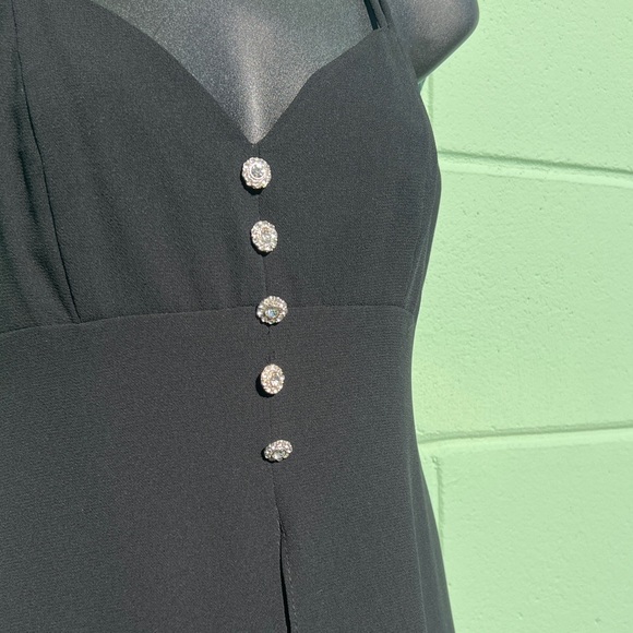 Vintage Dave & Johnny Black Mini Dress Size 6 - Picture 2 of 7